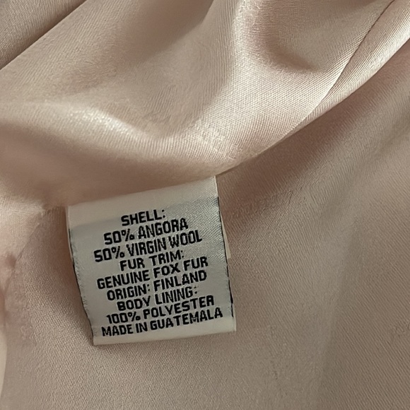 Katherine Kelly angora and virgin wool fox collar coat in Pinkness - Picture 10 of 16